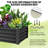 Metal Raised Garden Bed - Rectangular Planter Box for Vegetables and Flowers-1250858084-1250858072