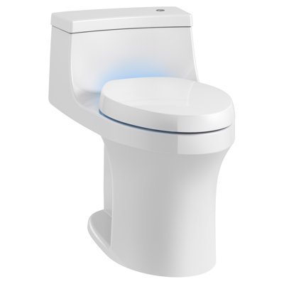 San Souci Souci Touchless with Purefresh Comfort Height 1-Piece Compact Elongated 1.28 GPF Toilet with Aquapiston Flushing Technology