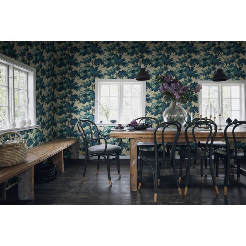 Raphael Floral Wallpaper Roll by Sandberg, Moss Green