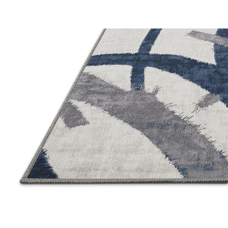 Tapis gris lavable à la machine, Carré 7 pi
