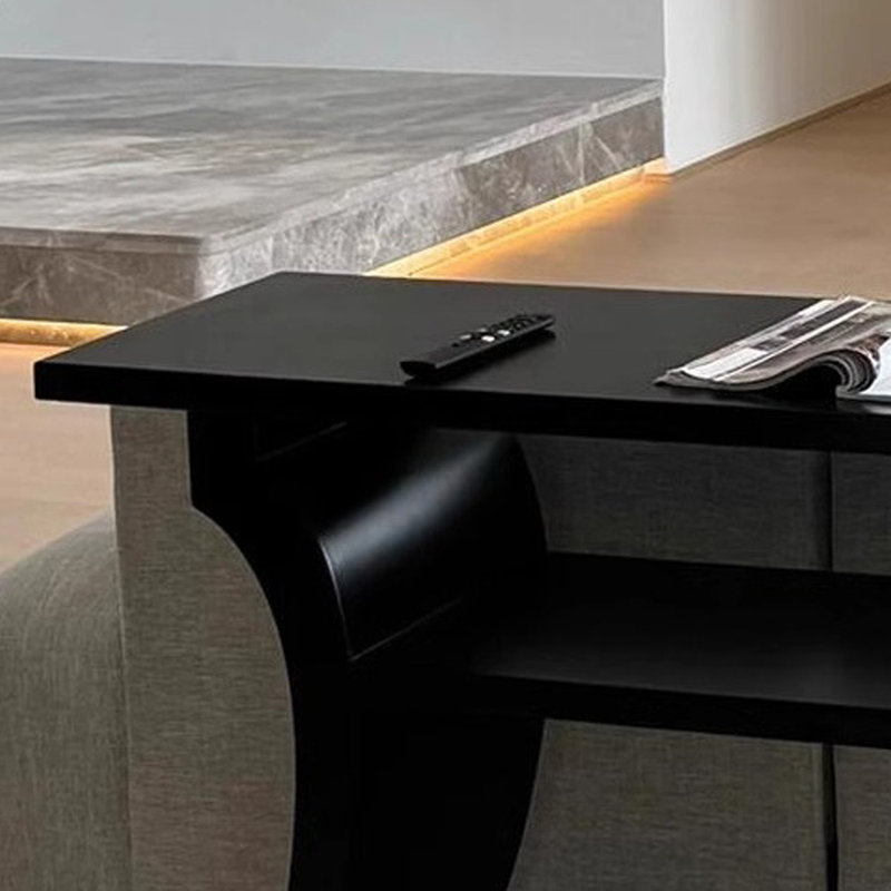 Console de couloir noire, H 33,5 po x l 63 po x P 13,8 po