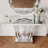 Mirrored Console Table,Modern Silver Entryway Sofa Table With Curved Stone-Inlaid Legs, Silver Glam Entryway Table