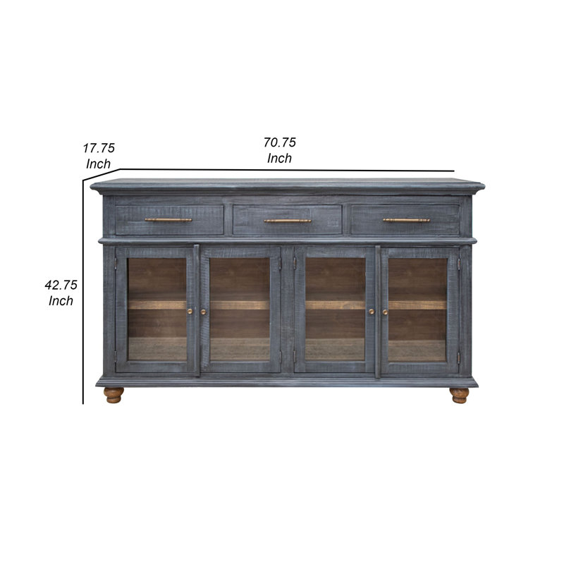 70.75'' Solid Wood Console Table