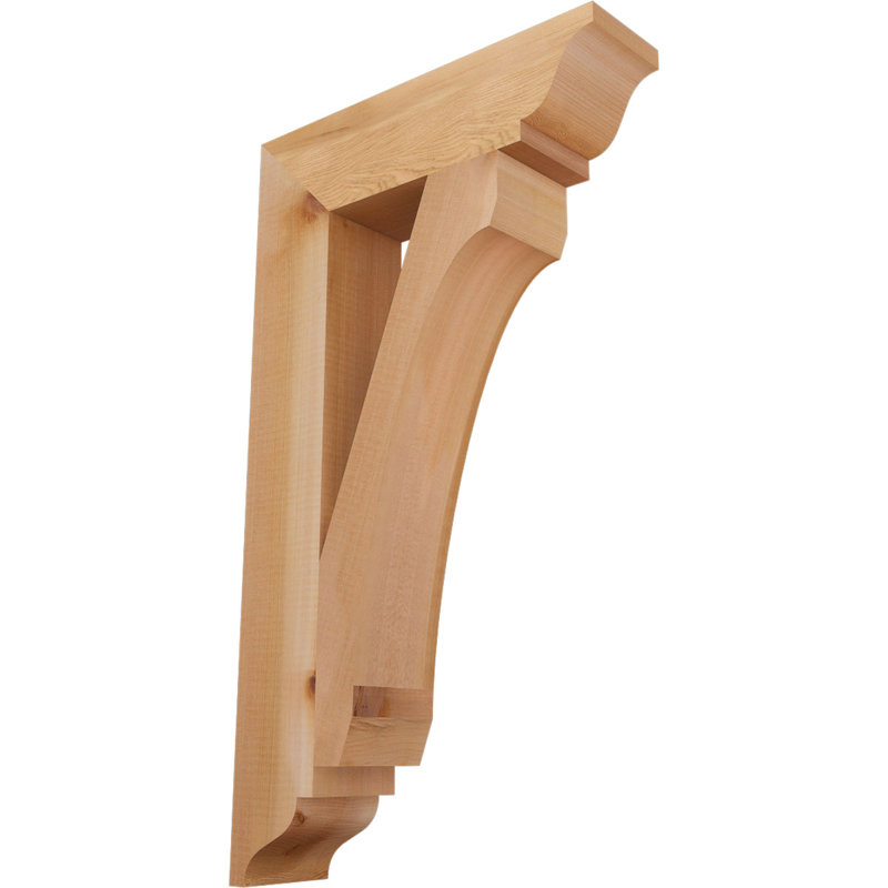 Support en bois rustique traditionnel BKTLEC01, Cèdre rouge de l'Ouest (lisse), H 28 po x l 3,5 po x P 16 po