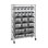 36" W NSF-Certified Commercial 7-Tier 22-Bin Storage Rack with Wheels