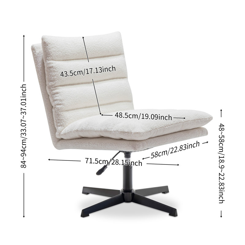 Fauteuil d'appoint pivotant à 360 ° Teddy, Beige