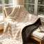Faux Rabbit Fur & Flannel Weighted Throw Blanket, Ultra Soft & Cozy for Bedroom Living Room Décor -125314518-125314519
