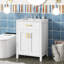 Ensemble de meuble-lavabo 24 po avec lavabo en céramique, meuble-lavabo compact de 24 po x P18 po x H34 po, 2 portes à fermeture en douceur