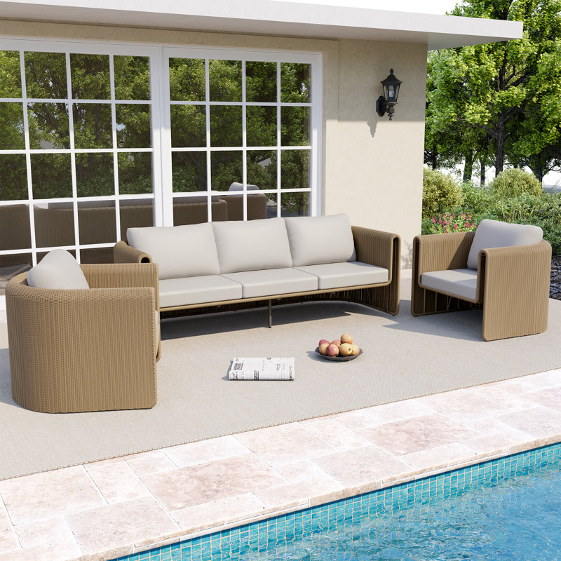 Lenore 26" H Wicker Patio Conversation Set