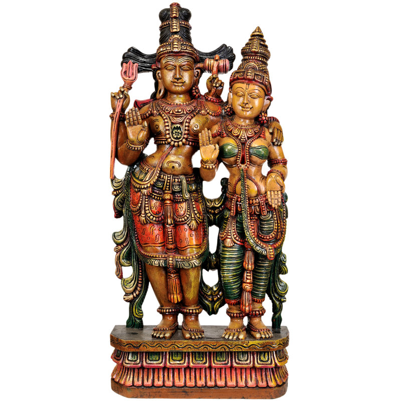 Grande taille Shiva-Parvati (les maîtres de maison idéaux)
