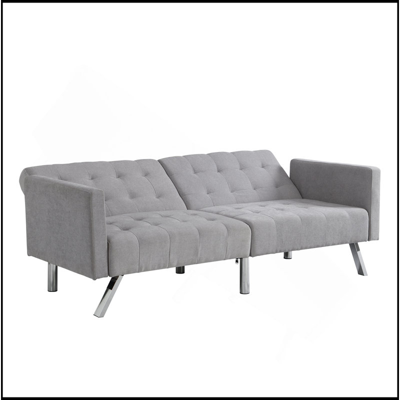 Canapé-lit Canapé-lit convertible gris clair pliable, Gris clair