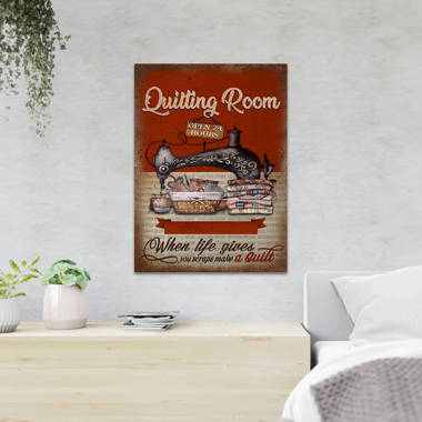 Sewing Room - 1 Piece Rectangle Graphic Art Print Sewing Room on Canvas Graphic Art Trinx Size: 36 H x 24 W x 1.25 D