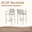 Ensemble de 2 paires de tabourets de bar - Tabourets à cadre en aluminium de 45 po de hauteur avec siège en filet résistant aux intempéries