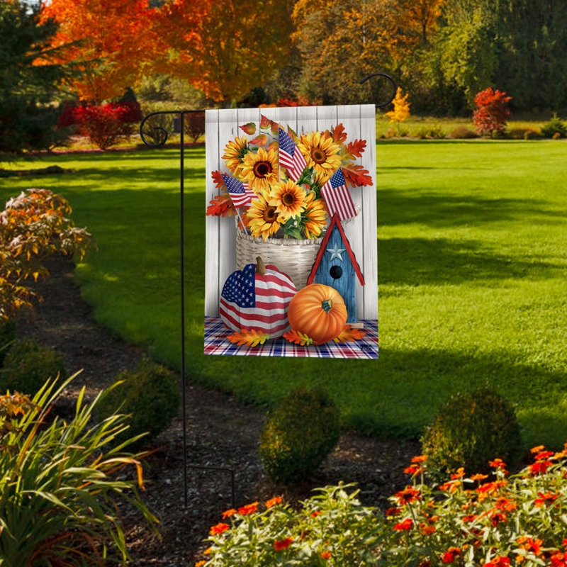 Drapeau du jardin d'automne américain
