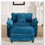 Fauteuil chenille en tissu, coussin d'assise rembourré à double couche-2094406972
