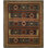 Slate Hand Knotted Wool Southwestern Area Rug in Gray/ Ivory/ Black/ Rust/ Blue/ Gold