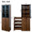70.87'' H Narrow Display Storage Cabinet With 4 Tier Pull-Out Shelves & Glass Doors, Modern Wooden Pantry For Living Room-345078264
