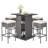 Marciel Metal Wicker Bar Set with Stools