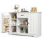 Buffet Farmhouse - Bois, 2 armoires, 1 tiroir et tablettes ouvertes pour la salle à manger-1059253718