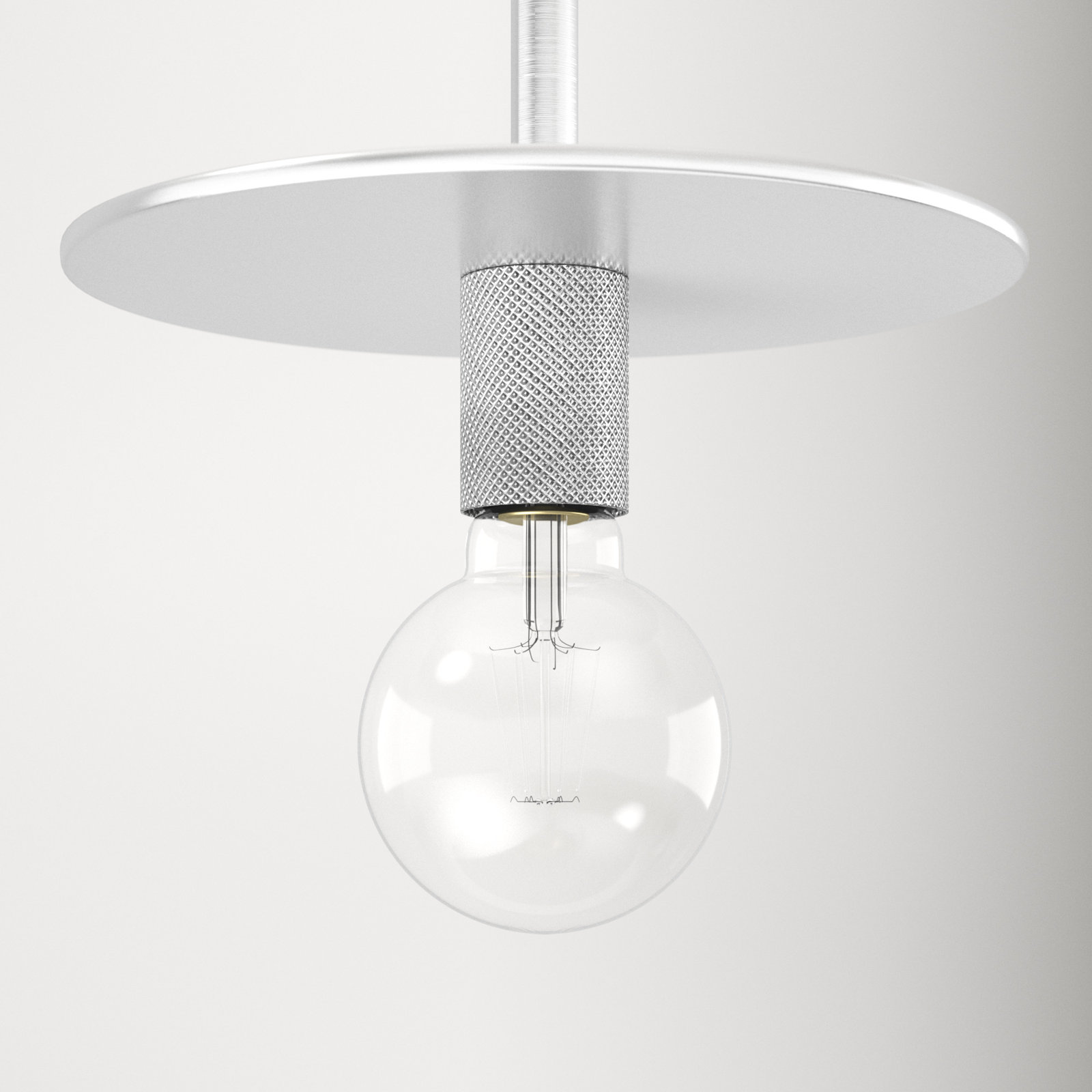 Sawvel Single Light Steel Dimmable Pendant, Polished Nickel