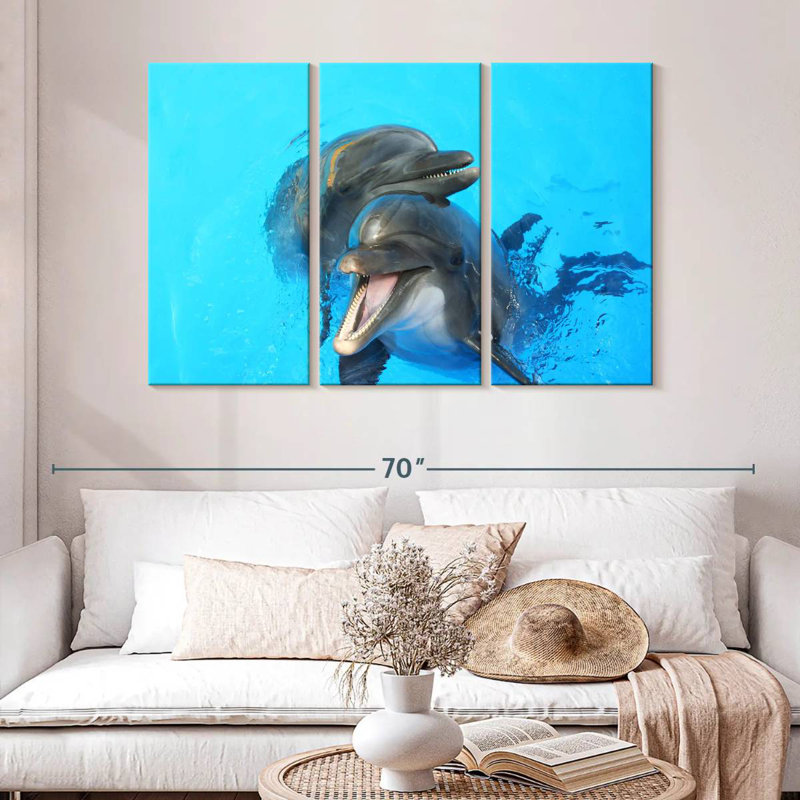 Happy Dolphins, 32" H x 50" W