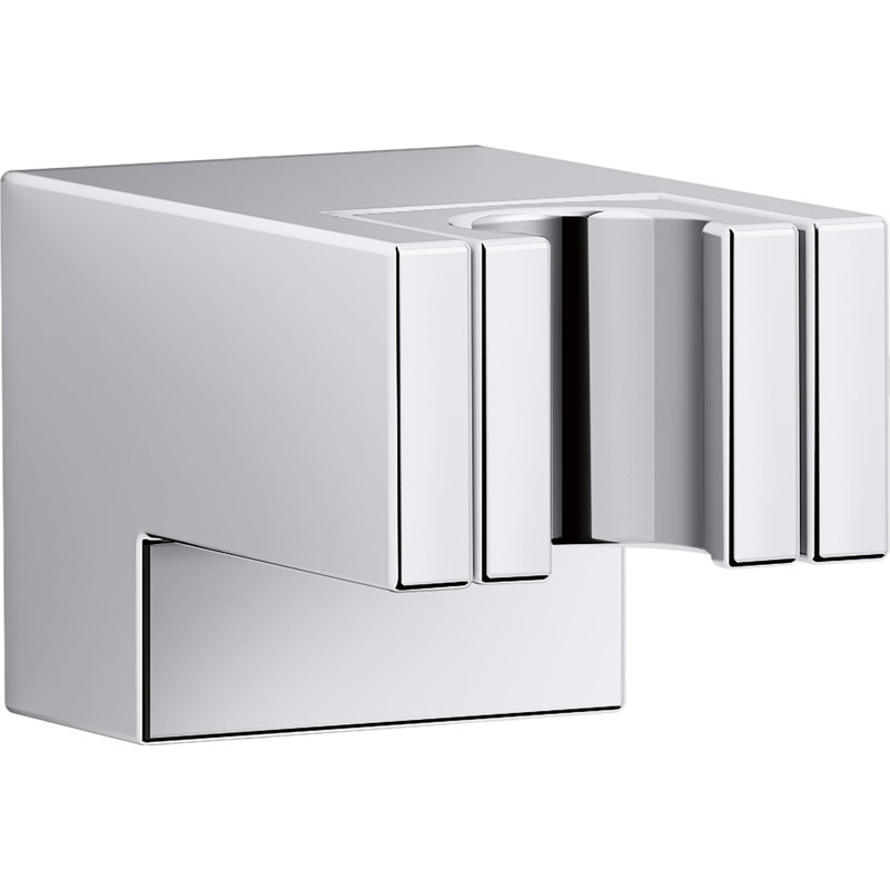 Statement Wall-Mount Handshower Holder, Polished Chrome