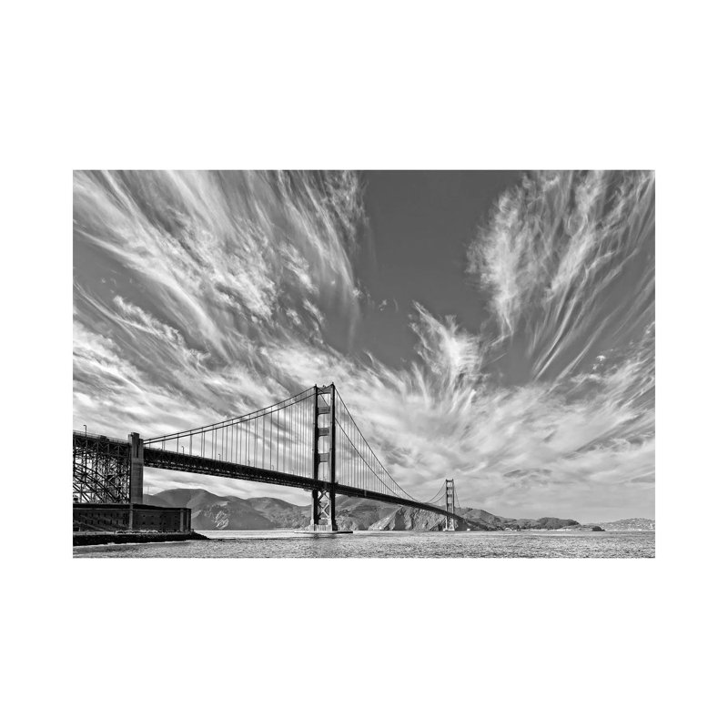 Suspension Bridge Over Pacific Ocean, Golden Gate Bridge, San Francisco Bay, San Francisco, California, USA - Wrapped Canvas Print