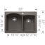 Diamond SILGRANIT 33" L x 22" W Double Bowl Drop-in/Undermount Kitchen Sink-992160844