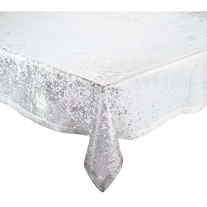 Metafoil Tablecloth, White/Silver
