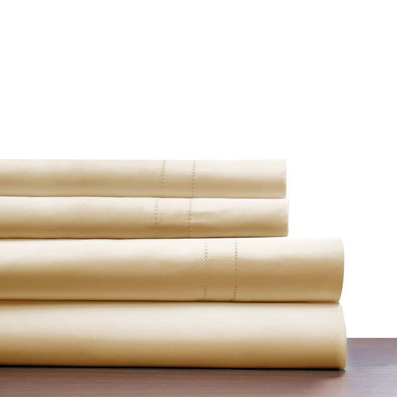 Ensemble de draps 100% coton à longues fibres 620 fils Pointehaven, Très grand californien, Os