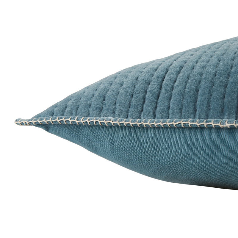 Cowdry Square Cotton Pillow, Polyester