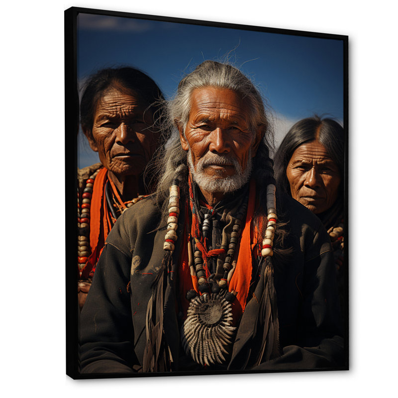Nomades de l'Ouest désert sur toile, H 44 po x l 34 po x P 1,5 po, Cadre flottant noir