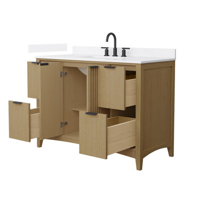 Palmilla 48" Freestanding Single Bathroom Vanity with Cultured Marble Top