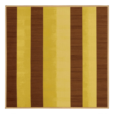 Tapis botanique brun lavable à la machine