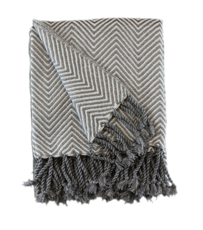 Jeté à chevrons Los Angeles, Gris clair