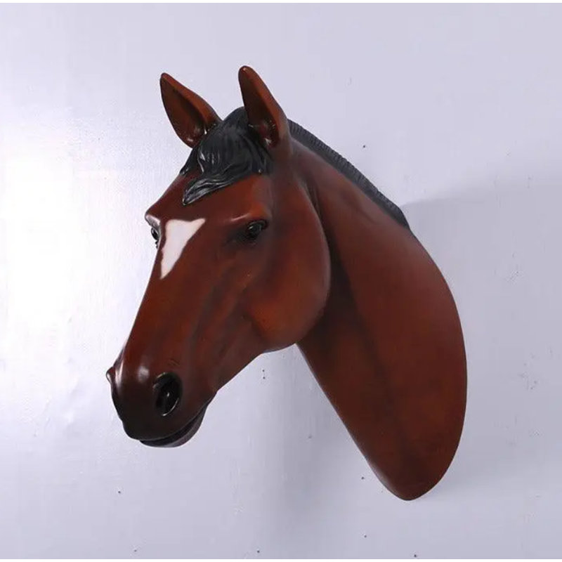 Statue tête de cheval, Brun