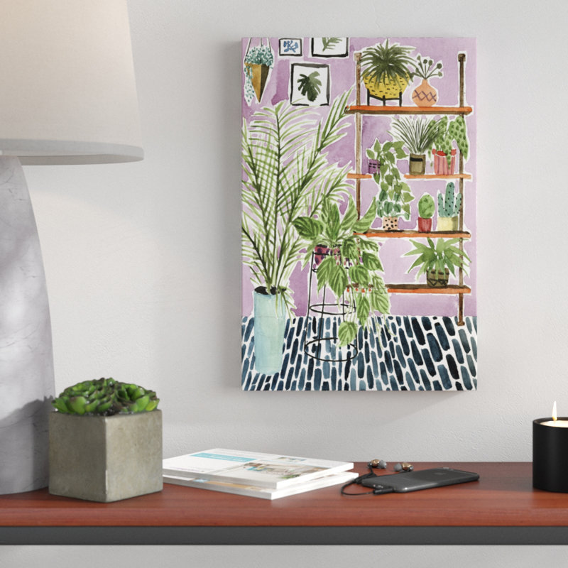 Way to the Jungle II by Melissa Wang - Painting, 46cm H x 30cm W, Black Floater Framed