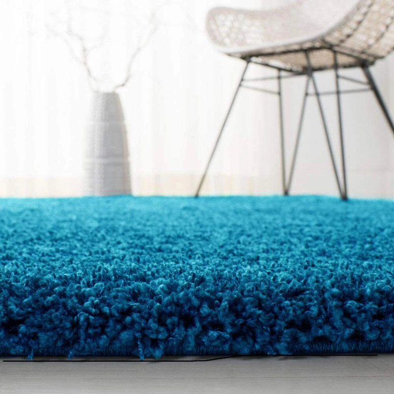 Solid Colour Shag Area Rug, Rectangle 80 x 150 cm