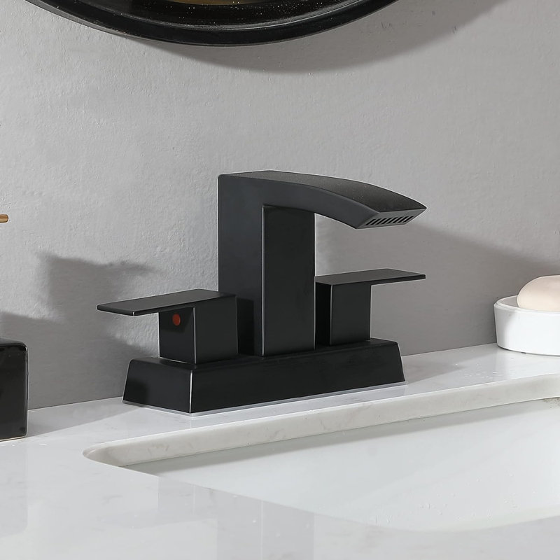 Centerset Bathroom Faucet with Drain Assembly