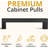 Mega Handles 35 Pack 5.5 in Square Cabinet Handle Pulls I Ideal for Kitchen Drawer, Door Cupboard I Hardware for Cabinets