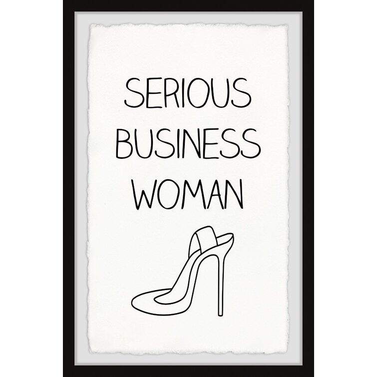 Wrought Studio Serious Business Woman Framed On Paper Print | Wayfair