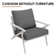 Outdoor 4'' Replacement Cushion Set Back Cushion With Retaining Clip