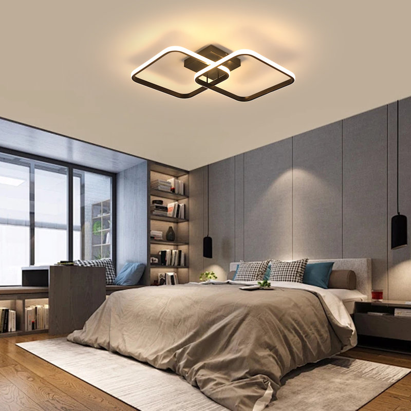 Dual Square 2-Light 69cm LED Ceiling Light