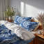 Ensemble de literie moderne 3 pièces - Ensemble de housse de couette à motif cachemire bleu-124208878