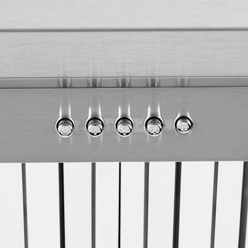 Hotte de cuisine à conduit 48 po Cosmo de la collection Haven de Cosmo, boutons, filtres permanents, lumières DEL, acier inoxydable