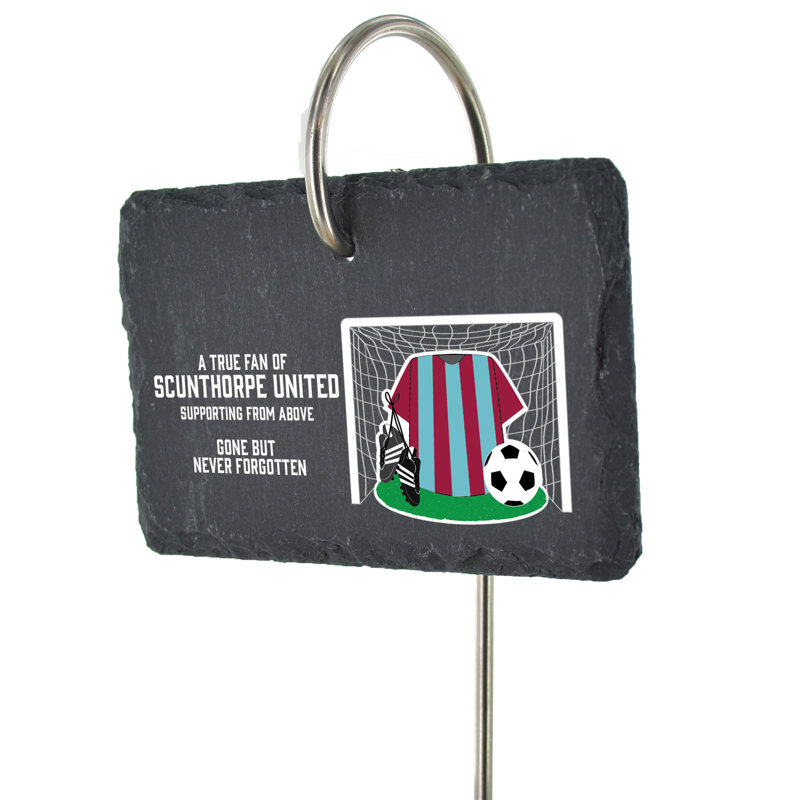 Bonacci Scunthorpe United Fan Football Slate Grave Marker Memorial Plaque