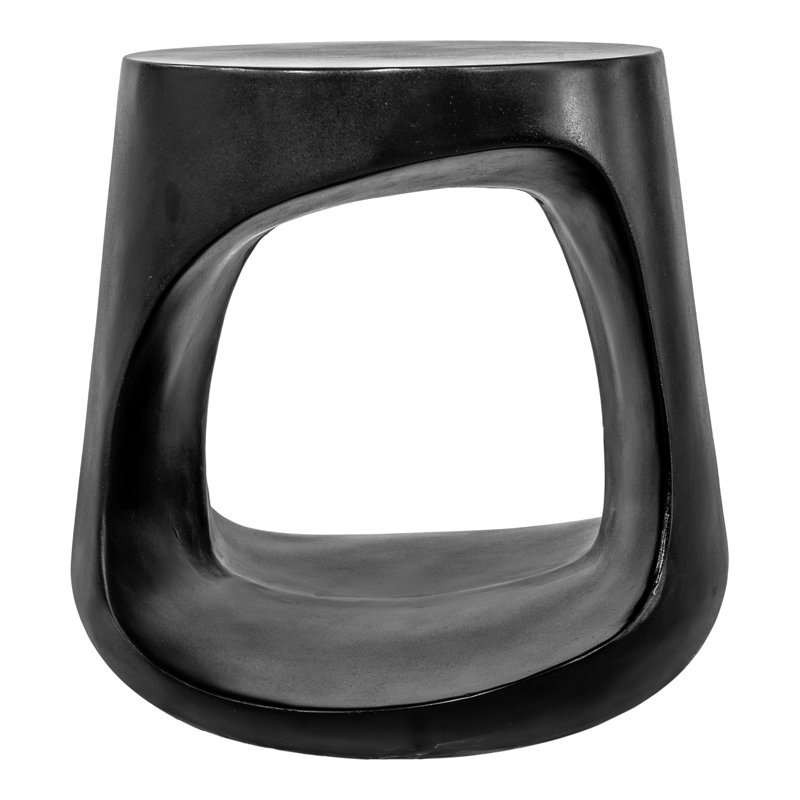Tabouret de bar d'extérieur Trae, Noir
