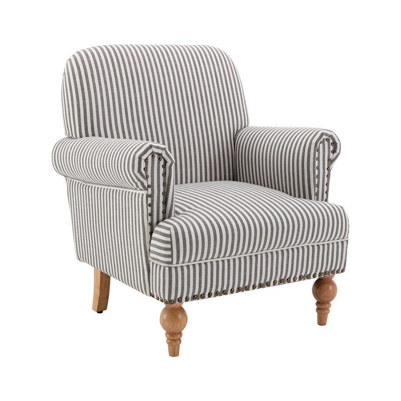 Tolna Upholstered Armchair, Black Stripe
