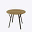 Table de salle à manger ronde 35,43 pouces, petite table de cuisine circulaire avec pieds en métal noir