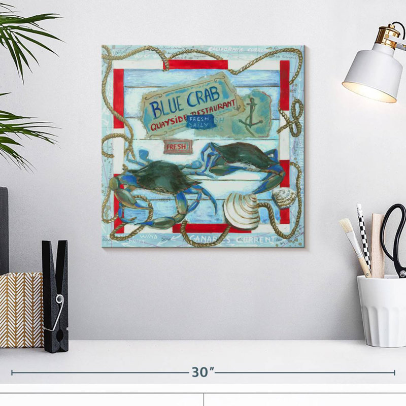 Quayside Blue Crab, 16" H x 16" W